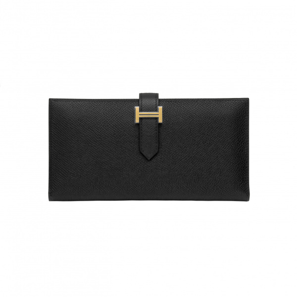 hermes bearnsouffet エルメス ベアンスフレ ヴォーエプソン ブラック イエローゴールド金具 K刻印 