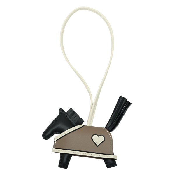 エルメス HERMES ロデオ ロベオクール PM アニョーミロ ラムスキン ノワール クレ(アイボリー) エトゥープ K刻印 未使用 その他 男女兼用