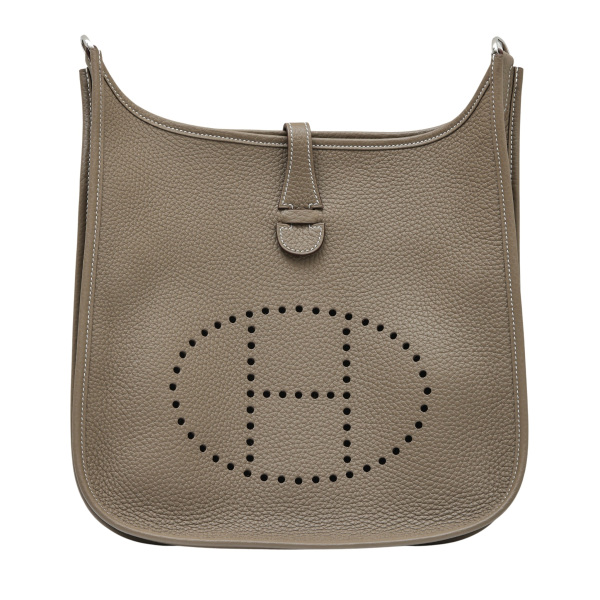 hermes evelyne エルメス エブリン 3PM トリヨンクレマンス エトゥープ シルバー金具 K刻印 