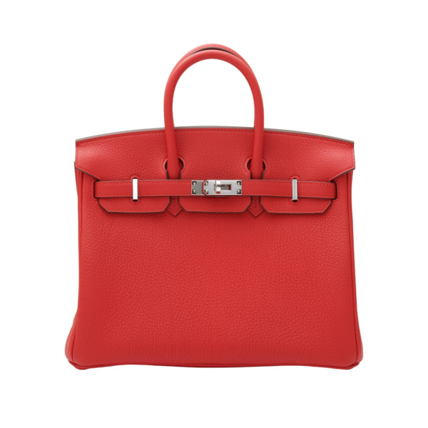hermes birkin25 エルメス バーキン25 トゴ ルージュラデュ シルバー金具 K刻印 
