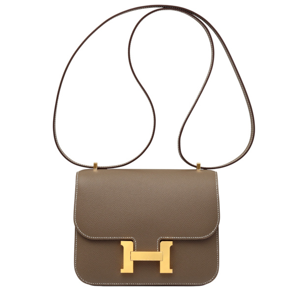 hermes constancemini エルメス コンスタンス ミニ ミロワール エプソン エトゥープ ゴールド金具 K刻印 