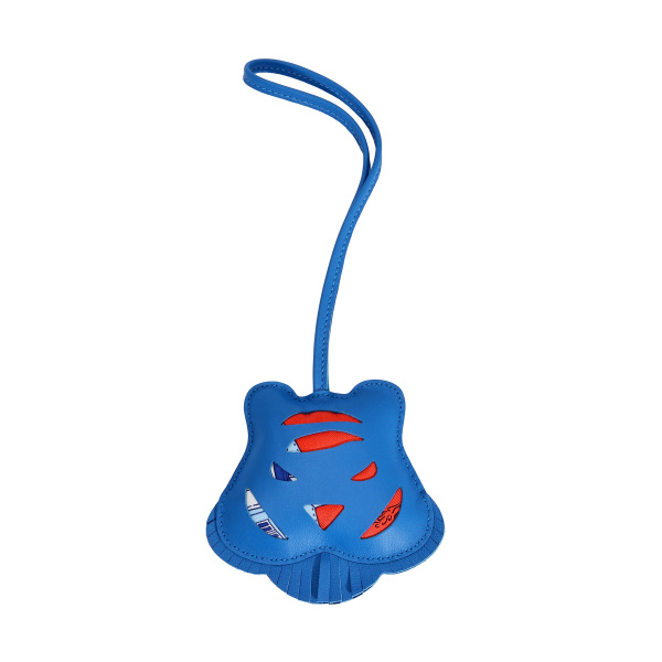 hermes petith エルメス プティアッシュ 革 シルク ブルー マルチカラー 