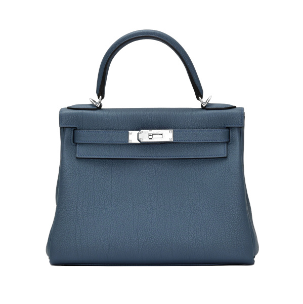 hermes kelly28 エルメス ケリー28 トゴ ブルートンペット シルバー金具 G刻印 