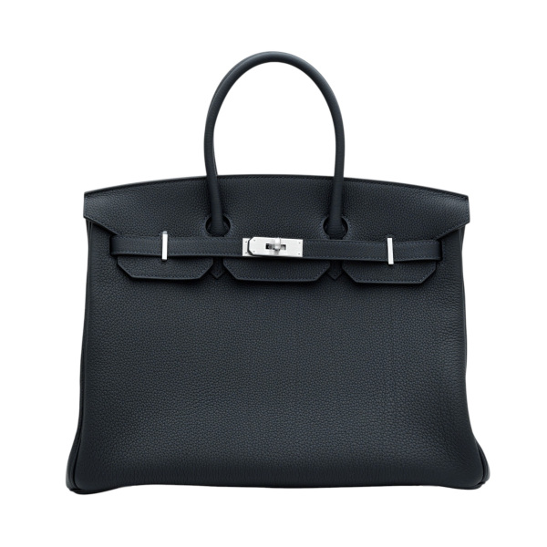 愛馬仕 birkin35 愛馬仕 柏金35 多哥 藍Nu 霧面銀色五金配件 G印 