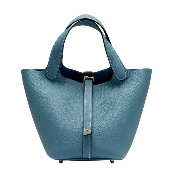 hermes picotinlockpm エルメス ピコタンロックPM トリヨンクレマンス ニューブルージーン イエローゴールド金具 K刻印 