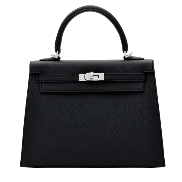 hermes kelly25 Hermes Kelly 25 Epson black Silver hardware G stamp 