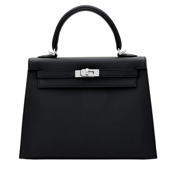 hermes kelly25 エルメス ケリー25 エプソン ブラック シルバー金具 G刻印 