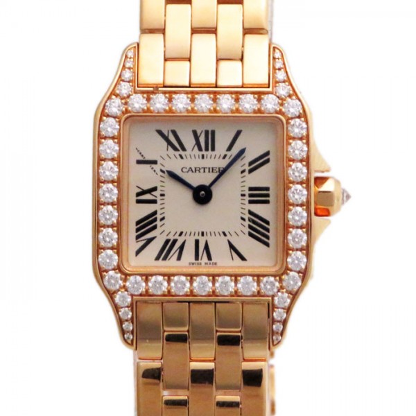 cartier santos カルティエ サントス ドゥモワゼル SM ベゼルダイヤ wf9008z8