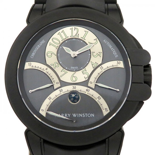 harrywinston ocean ハリー・ウィンストン オーシャン トリレトロ クロノグラフ ブラックザリウム oceact44zz004