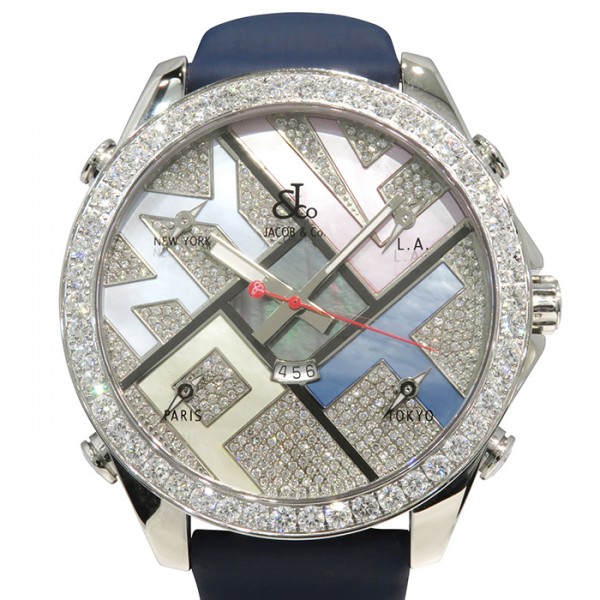 jacobco fivetimezone ジェイコブ ファイブタイムゾーン ベゼルダイヤ jc-ath4d