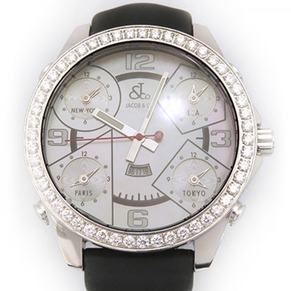 jacobco fivetimezone ジェイコブ ファイブタイムゾーン ベゼルダイヤ jc-14d