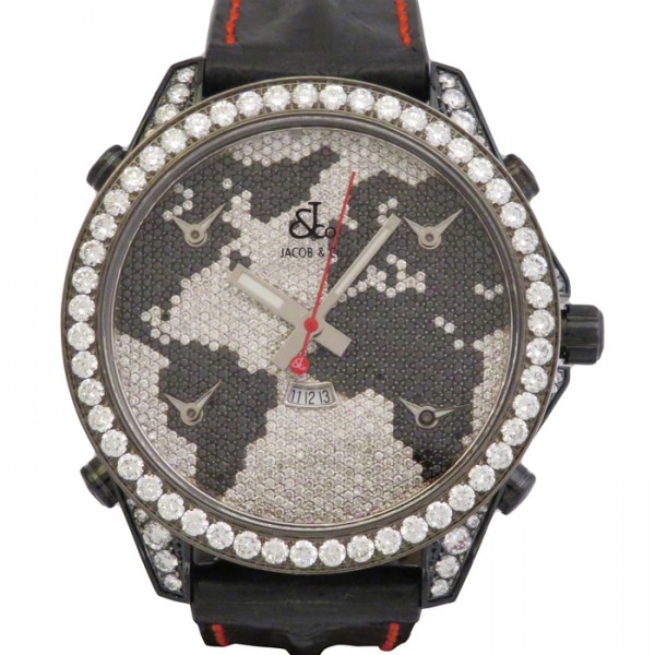 jacobco fivetimezone ジェイコブ ファイブタイムゾーン ケースダイヤ jc-47bkbdc