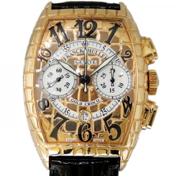 franckmuller tonneaucurvex フランク・ミュラー トノウカーベックス ゴールドクロコ クロノグラフ 8880cc