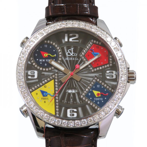 jacobco fivetimezone ジェイコブ ファイブタイムゾーン ベゼルダイヤ jc-58dad