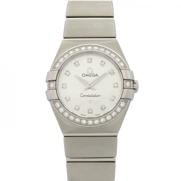 omega constellation オメガ コンステレーション ブラッシュ クォーツ ベゼルダイヤ 123.15.24.60.52