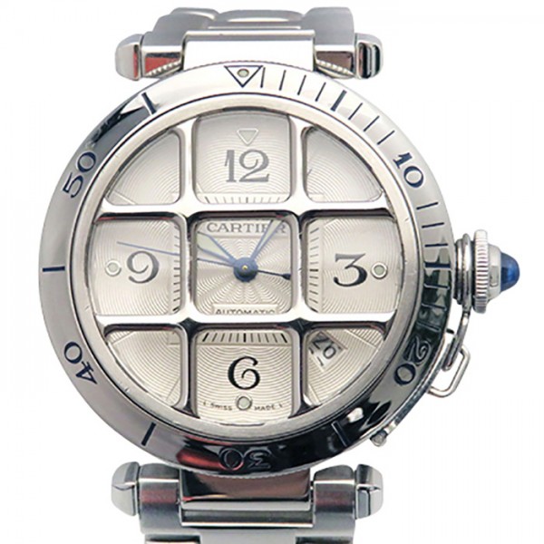 cartier pasha カルティエ パシャ 38 グリッド w31040h3