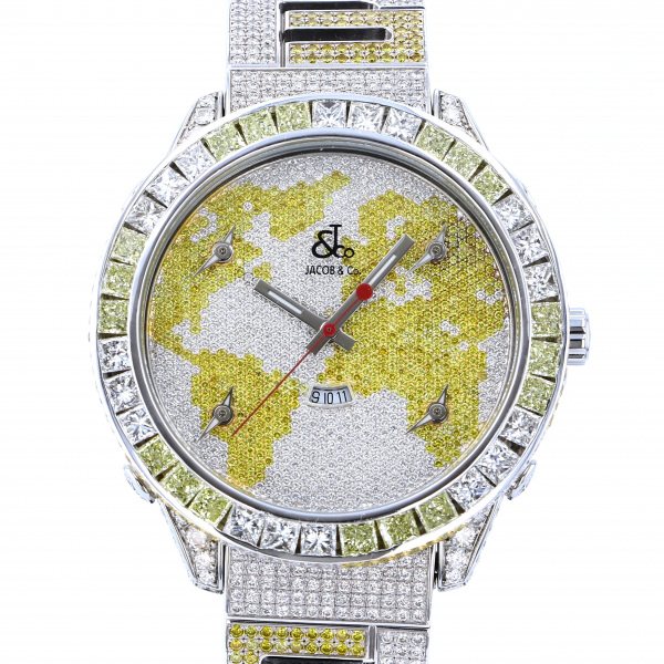 jacobco fivetimezone ジェイコブ ファイブタイムゾーン ベゼルバケットダイヤ・ブレスダイヤ w156279