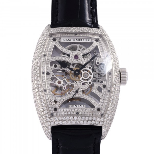 franckmuller tonneaucurvex フランク・ミュラー トノウカーベックス 7デイズ パワーリザーブ スケルトン ダイヤモンド 8880bsqtdmvtd