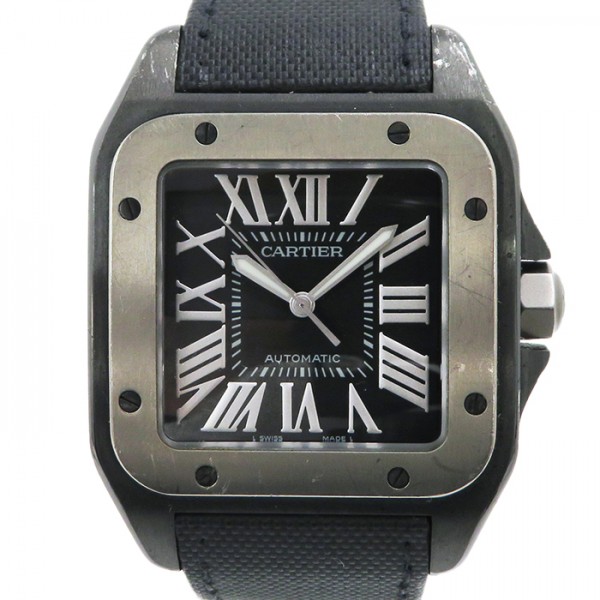 cartier santos カルティエ サントス 100 カーボン w2020010