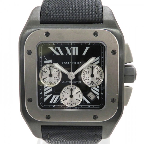 cartier santos カルティエ サントス 100 カーボン w2020005