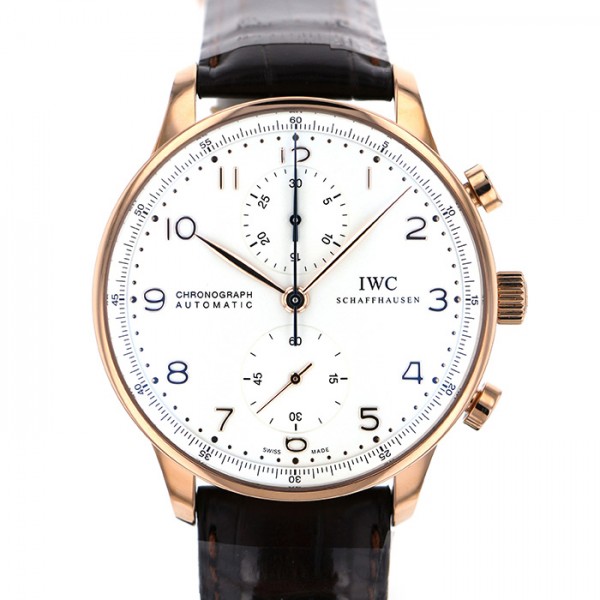 IWC Portugieser Chronograph IW371480 Silver dial USED Watch mens
