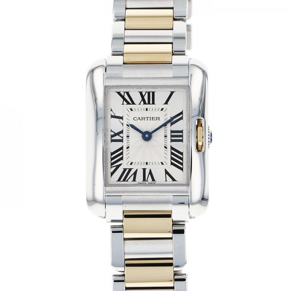 カルティエ Cartier タンク アングレーズ SM W5310046 シルバー文字盤 新品 腕時計 レディース