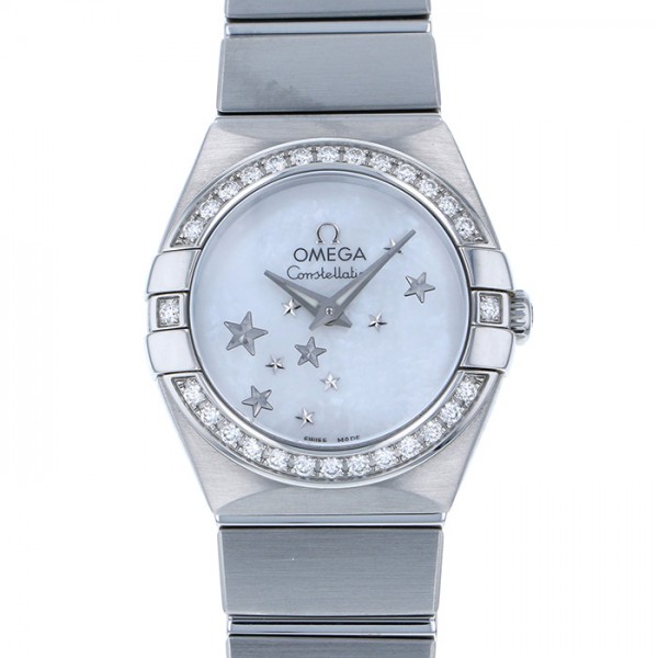 omega constellation オメガ コンステレーション ブラッシュ クォーツ ベゼルダイヤ 123.15.24.60.05.003