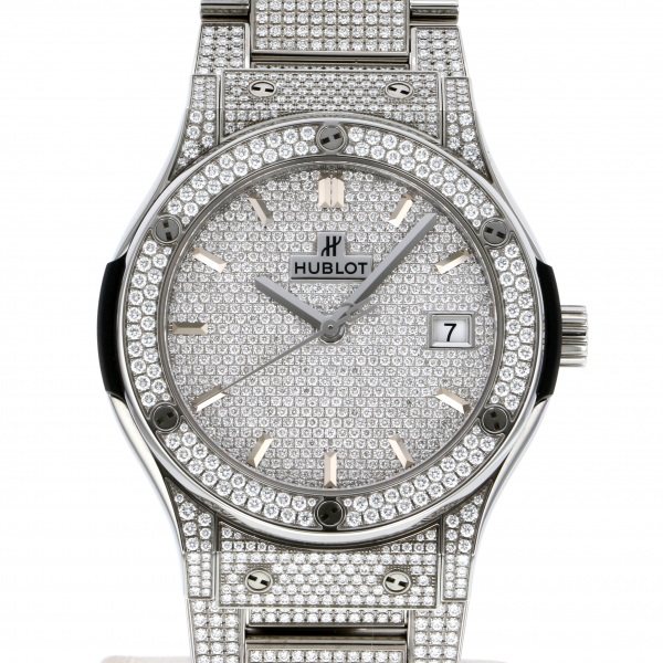 hublot classicfusion HUBLOT Classic fusion Titanium bracelet Full pave 511.nx.9010.nx.3704