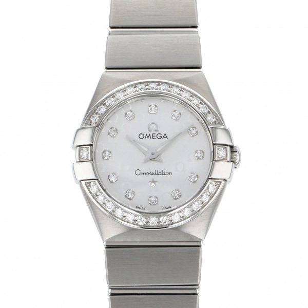 omega constellation オメガ コンステレーション ブラッシュ クォーツ ベゼルダイヤ 123.15.24.60.52.001