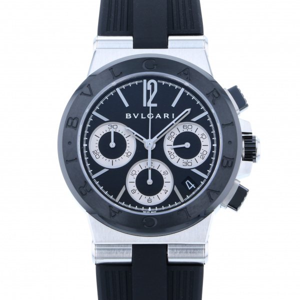 ブルガリ BVLGARI ディアゴノ セラミック クロノグラフ DG37BSCVDCH ブラック文字盤 新品 腕時計 メンズ