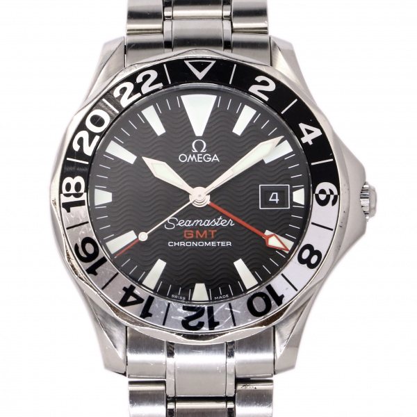 オメガ OMEGA シーマスター GMT ジェリーロペス 2536.5 ブラック文字盤 中古 腕時計 メンズ
