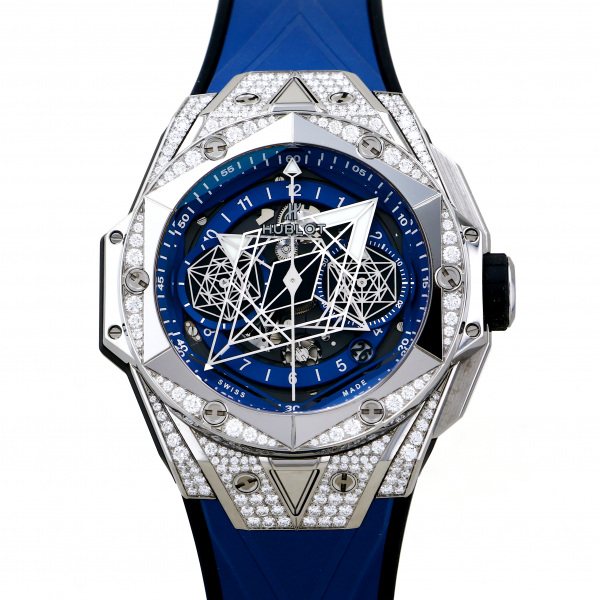 hublot bigbang ウブロ ビッグバン ウニコ サンブルーII チタニウム ブルー パヴェ 418.nx.5107.rx.1604.mxm20