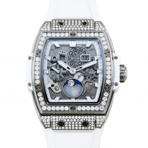 hublot spiritofbigbang ウブロ スピリット・オブ・ビッグバン ムーンフェイズ チタニウム ホワイト パヴェ 647.ne.2070.rw.1604