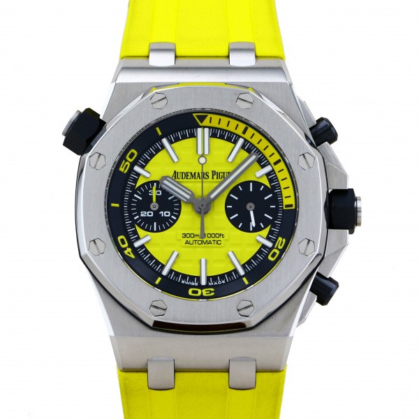 オーデマ・ピゲ AUDEMARS PIGUET ロイヤルオーク オフショア ダイバー クロノグラフ 26703ST.OO.A051CA.01 イエロー/ブラック文字盤 中古 腕時計 メンズ