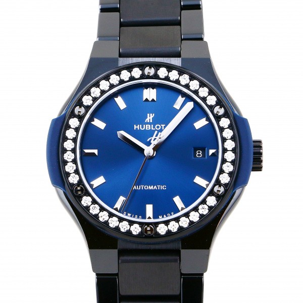 hublot classicfusion ウブロ クラシックフュージョン セラミック ブルー ダイヤモンド ブレスレット 585.cm.7170.cm.1204