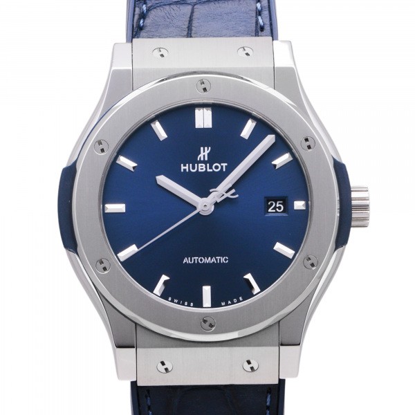 HUBLOT HUBLOT Classic fusion Titanium blue 542.NX.7170.LR Blue dial USED Watch mens