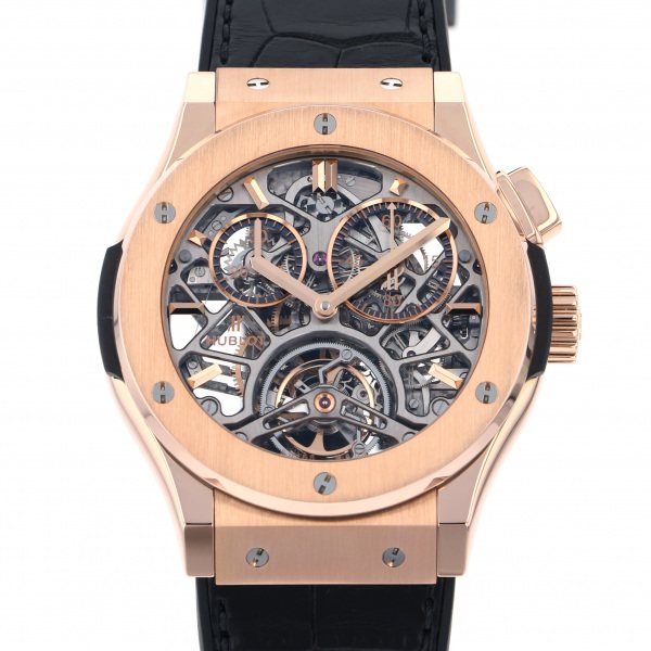 hublot classicfusion HUBLOT Classic fusion Tourbillon skeleton King Gold [99 limited to the world] 506.ox.0180.lr