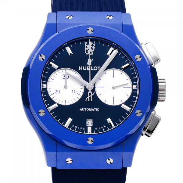 ウブロ HUBLOT クラシックフュージョン チェルシーフットボールクラブ ブルーセラミック 世界限定100本 521.EX.7179.RX.CFC19 ブルー文字盤 新品 腕時計 メンズ