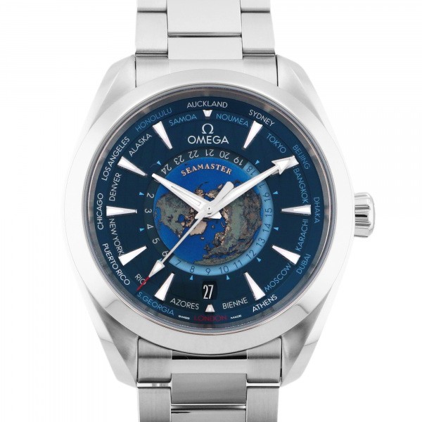 omega seamaster オメガ シーマスター アクアテラ 150M コーアクシャル マスター クロノメーター GMT ワールドタイマー 43MM 220.10.43.22.03.001