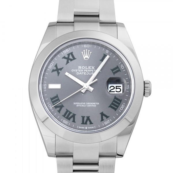 ロレックス ROLEX デイトジャスト 41 126300 スレート/グリーンローマ文字盤 中古 腕時計 メンズ
