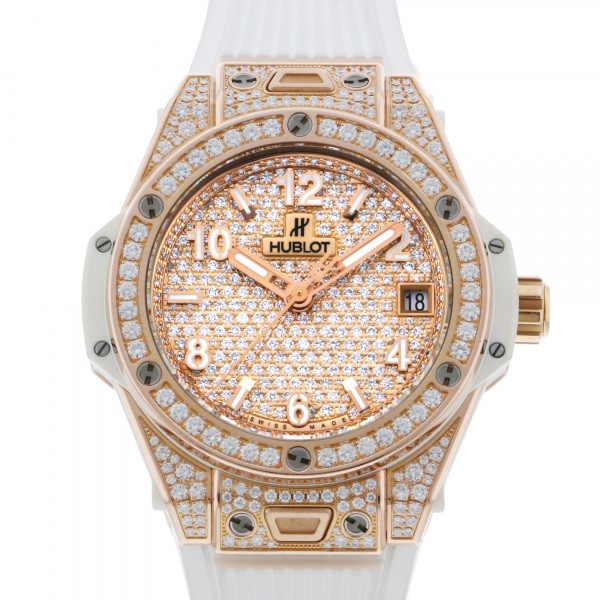 hublot bigbang ウブロ ビッグバン ワンクリック キングゴールド ホワイト フルパヴェ 465.oe.9010.rw.1604