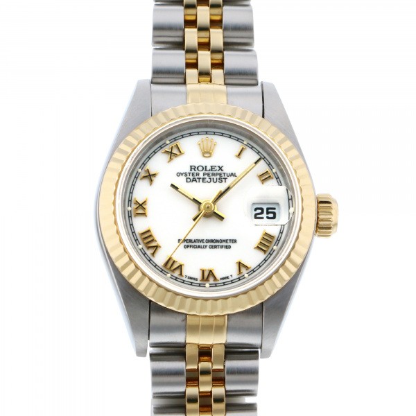 ロレックス ROLEX デイトジャスト 69173 ホワイトローマ文字盤 中古 腕時計 レディース