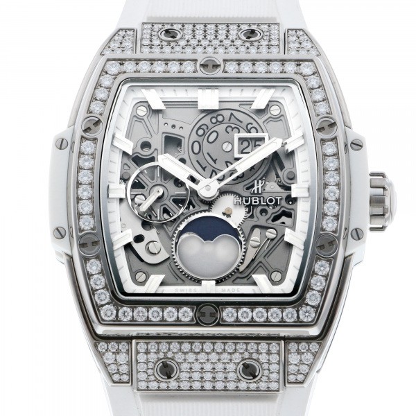 hublot spiritofbigbang ウブロ スピリット・オブ・ビッグバン ムーンフェイズ チタニウム ホワイト パヴェ 647.ne.2070.rw.1604