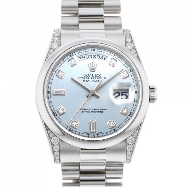 ロレックス ROLEX デイデイト 36 118296A アイスブルー文字盤 中古 腕時計 メンズ