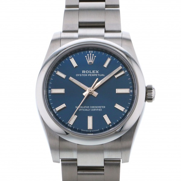 ロレックス ROLEX オイスターパーペチュアル 34 124200 シルバ―/バー文字盤 未使用 腕時計 メンズ