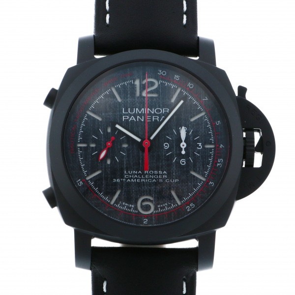 パネライ PANERAI ルミノール ルナ・ロッサ クロノ フライバック 世界限定1036本 PAM01037 ブラック文字盤 新品 腕時計 メンズ