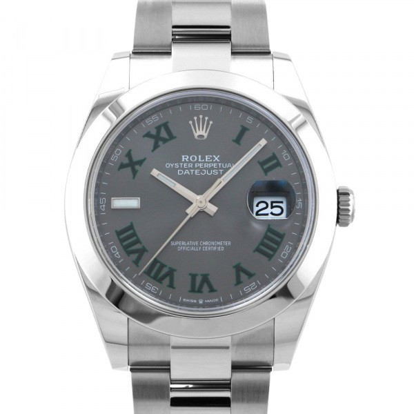 ロレックス ROLEX デイトジャスト 41 126300 スレート/グリーンローマ文字盤 新品 腕時計 メンズ