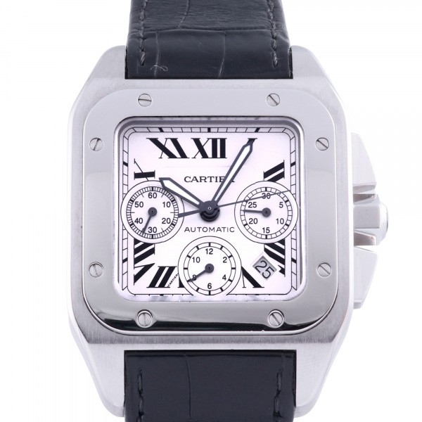 cartier santos カルティエ サントス 100 クロノグラフ XL w20090x8