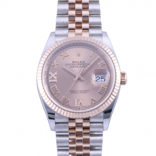 ロレックス ROLEX デイトジャスト 36 126231 ロゼ/ローマ（VI・IXダイヤ）文字盤 中古 腕時計 メンズ