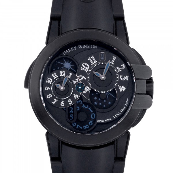 harrywinston ocean ハリー・ウィンストン オーシャン デュアルタイム ブラックエディション oceatz44zz007